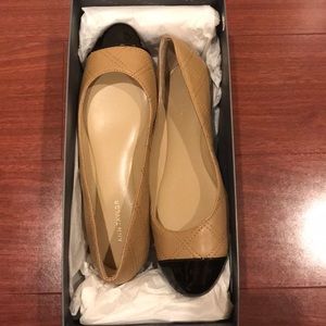BRAND NEW BEIGE QUILTED FLATS